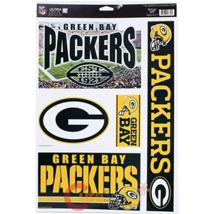 NFL Green Bay Packers Ventana Adhesivo Calcomanía 5 Logotipos en 11"x17" Accesorio Automático - Imagen 1 de 1