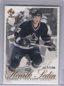 2001-02 Private Stock Gold #96 Henrik Sedin 17/106   *S5409