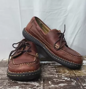 Scarpe casual comode stringate Hunters Bay da uomo in pelle marrone taglia 9 - Foto 1 di 10