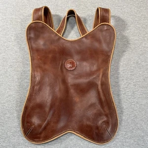 DLT braun Leder Rucksack Backpack verstellbare Tasche Druckknopf verstellbare Riemen - Bild 1 von 11