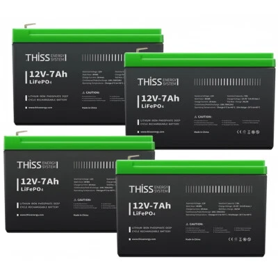 2X 12V 7Ah/100Ah LiFePO4 Deep Cycle Lithium Battery for RV System Marine LOT NEW - Image 1 of 4
