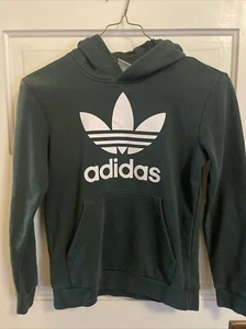 Green Adidas Youth Hoodie Size Medium  10/12 - Picture 1 of 1