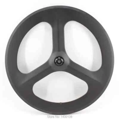 700C Tri Spokes Fixed Gear Wheels Track Road Carbon Bicycle Front Rear Wheelset - Image 1 of 4