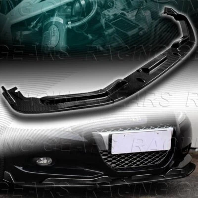 PARAGOLPES DELANTERO DE FIBRA DE CARBONO ESTILO JP ALERÓN DIVISOR LABIO AJUSTE 11-12 HONDA CR-Z CRZ Foto 1 de 4