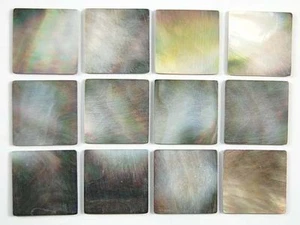 Black Abalone Inlay Material for Mandoin, ukulele, guitar 12 ps - Picture 1 of 2