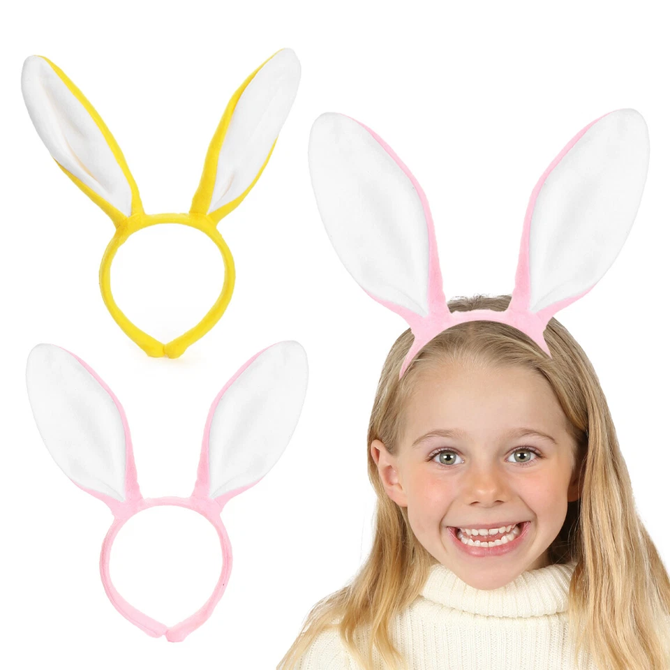 Easter Bunny Ears Headband Hairband Boppers Rabbit Costume Fancy Dress Fluffy - Image 1 of 1