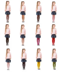 Medias para niñas 15 Denier damas de honor brillo suave, 12 varios colores, edades 2-12 - Imagen 1 de 14