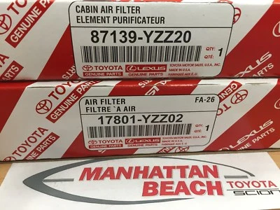 TOYOTA VENZA 2009-2016 2,7 4CYL 1ARFE JUEGO DE FILTROS DE AIRE Y CABINA Foto 1 de 4