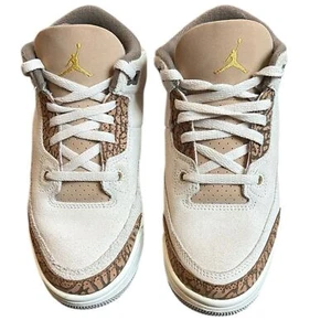 Jordan 3 Retro Palomino Sneakers Boy’s 2Y Light Orewood Brown/Metallic Gold - Picture 1 of 9