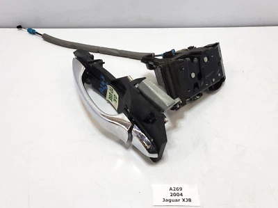 ✅ 04-09 Manija exterior de la puerta trasera izquierda del lado del conductor OEM Jaguar XJ8 XJR con cerradura Foto 1 de 4