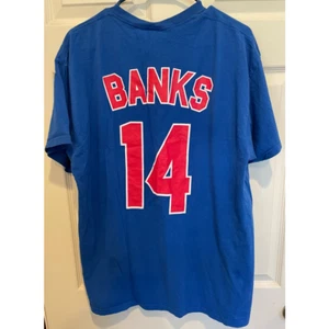 Ernie Banks #14 Chicago Cubs Fruit Of The Loom Herren Shirt Blau Rundhals XL - Bild 1 von 3
