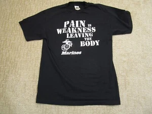 Camisa de los Marines de Estados Unidos para Hombres Mediana Negra Manga Corta Militar Gráfico Cotización Entrenamiento - Imagen 1 de 7