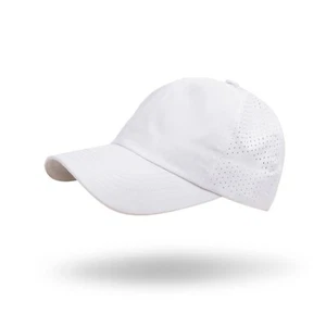 Womens Criss Cross Ponytail Baseball Cap Adjustable High Messy Bun White Cap - Picture 1 of 6
