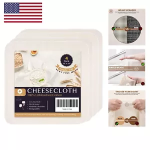 Papilla de queso precortada, paquete de 4 de 15", grado 100, ultra fina para colar y c... - Imagen 1 de 7