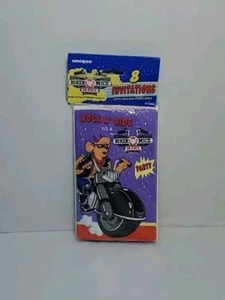 1994 Biker Mice From Mars | Rock N' Ride | Vintage Party Invitations | Pack of 8 - Picture 1 of 1