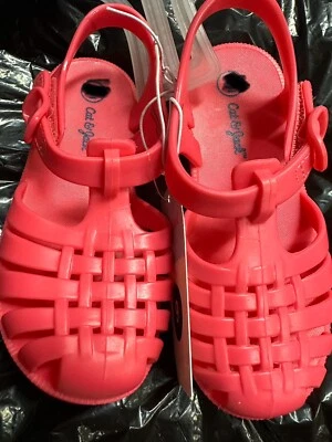 NEW Cat & Jack Toddler Girls Sunny Jelly Sandals - Coral - Size 11