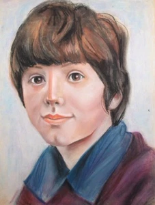 Vintage pastel drawing boy portrait - Picture 1 of 9