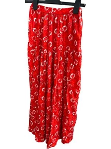 Whistles Tie Dye Floral Tiered Skirt Red UK4 Sustainable T2780 LT149 - Picture 1 of 7