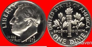 1973 S Roosevelt Dime Gem Proof - Picture 1 of 1
