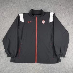 Ohio State Buckeyes Jacket Mens 2XL Black Nike On Field Woven Bomber Windbreaker - Picture 1 of 14