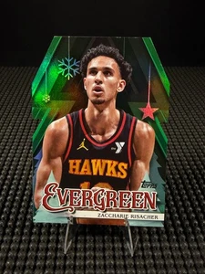 2025 Zaccharie Risacher Topps Basketball Holiday Evergreen Die Cut #EV-ZR Hawks - Picture 1 of 2