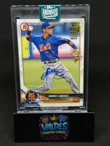 Andres Gimenez 2024 Topps Archives Signature Auto /58 Mets On-Card Autograph SSP - Picture 1 of 2
