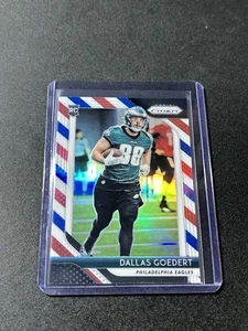 2018 Panini Prizm - Rookie Dallas Goedert #299 Red White & Blue Prizm (RC) E2 - Foto 1 di 2