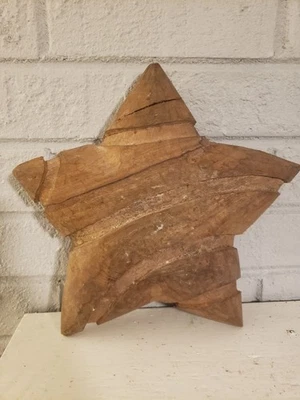 9" Old Star  Woodcarving Used as a Mold for Making Paper Mache Figurine - Image 1 of 4