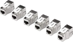 TRENDnet Shielded Cat6A RJ45 Keystone Jack 6-Pack Bundle, Use with The Silver  - Picture 1 of 12