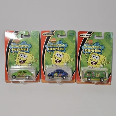 Matchbox SpongeBob SquarePants Volkswagen Beetle / VW Microbus Lot Of 3 - Image 1 of 4