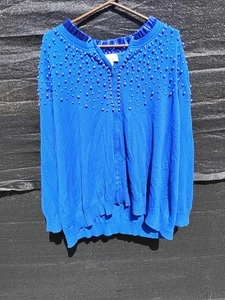 MAGLIONE QUAKER FACTORY 3X ZIP CON PERLINE - Foto 1 di 7