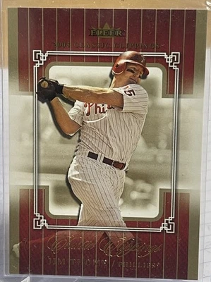 2005 Fleer Classic Clippings #17 Jim Thome First Edition #/150 Phillies Indians - Image 1 of 2