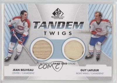 2012-13 SP Game Used Edition Jean Beliveau Guy Lafleur #TT-MTL HOF - Image 1 of 2