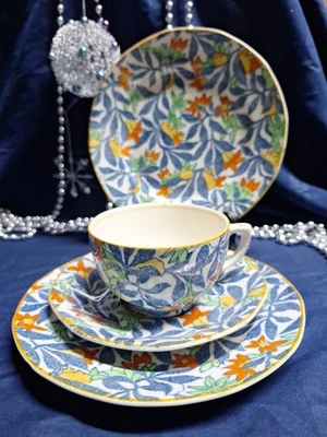 Barker Brothers Meir Works Fantasy 1xCup 1xSaucer +2x 18cm Plate PLEASE READ  - Image 1 of 4