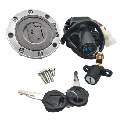 Ignition Switch Lock Fuel Gas Cap With 2x Keys For Yamaha YZF R1 2004-2014 Foto 1 de 4