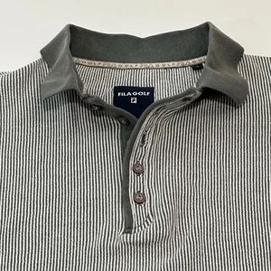 Camisa polo a rayas de manga corta Fila Golf para hombre, talla L - Imagen 1 de 6