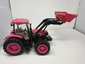ERTL CASE IH Pink Tractor with Loader Big Farm Makes Tractor Sounds 1:16 Scale - Picture 1 of 13