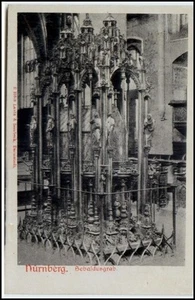 Nürnberg alte Postkarte um 1905 Sebaldusgrab Grab in der Sebaldus Kirche - Picture 1 of 1