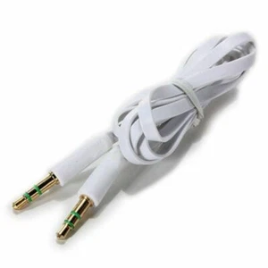1m Flat 3.5mm AUX Stereo Audio Cable Lead For Car MP4/MP3 Player Phone Headphone - Picture 1 of 11