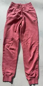 Felpa donna Nike Joggers rosa tinta unita XS elasticizzata Activewear palestra corsa elasticizzata - Foto 1 di 13