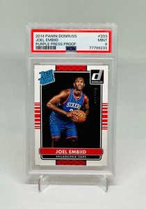 Joel Embiid 2014 Panini Donruss Clasificado Novato Púrpura Prueba de Prensa/199 PSA 9 #203 - Imagen 1 de 2