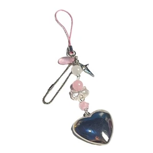 Elegant Silver Love Heart Phone Accessory Crafted Acrylic Charm Party Accessory - Zdjęcie 1 z 8