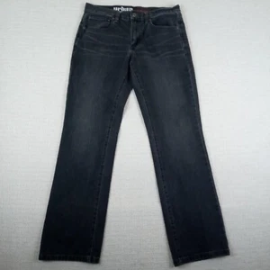 Jeans Urban Pipeline uomo 30X32 nero slim fit gamba dritta 100% cotone denim - Foto 1 di 8