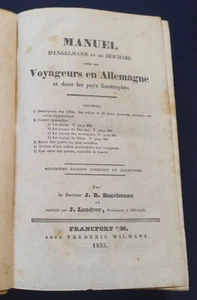 Voyages et postes aux chevaux en Allemagne 1835 Engelmann Poppele Reichard - Picture 1 of 7