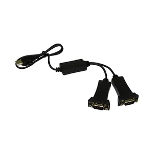 1.8m USB 2.0 to Dual Serial Adaptor Cable RS232 to DB9 9 Pin Converter Lead - Picture 1 of 3
