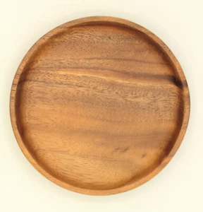 runder Teller Ø 15 cm aus Akazienholz Schmuckschale Kinderteller - Picture 1 of 8