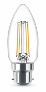 Philips Dimmable LED Warm White Classic Candle 4.5W = 40W 470lm B22 Light Bulb - Picture 1 of 3