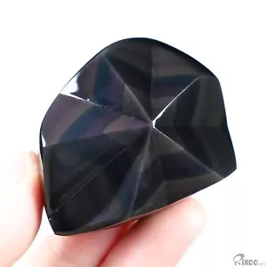 2.5" Rainbow Obsidian Hand Carved Crystal Geometric Solid Sculpture, Healing - Picture 1 of 8