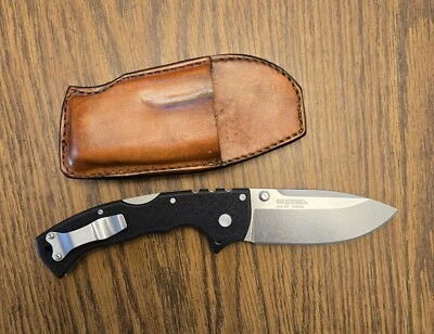 NUEVO SCOUT COLD STEEL 4 MAX CON FUNDA DE CUERO PERSONALIZADA Foto 1 de 4