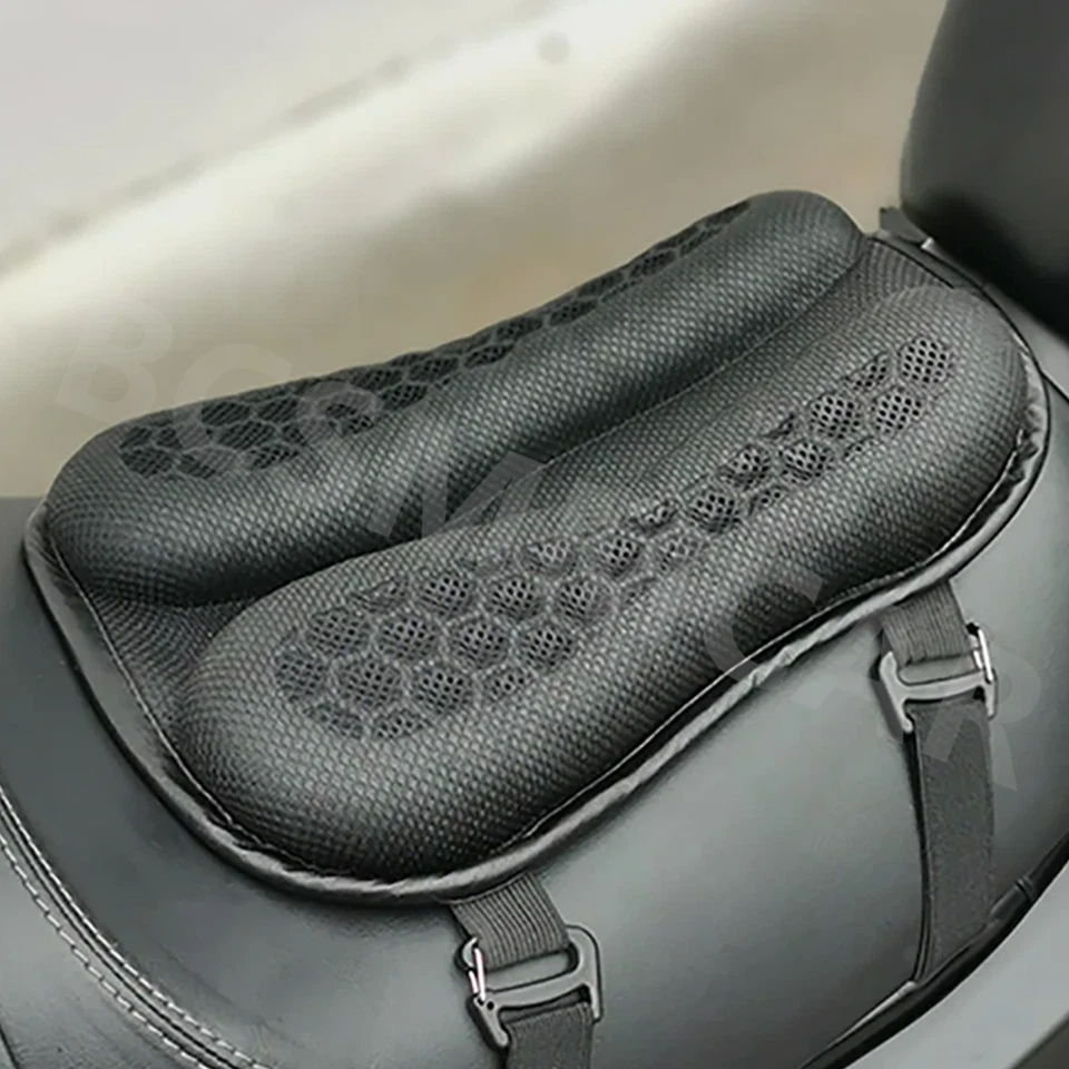 Waterproof Motorcycle TPE Gel Seat Cushion Absorption Pressure Relief Anti Slip - Image 1 of 4